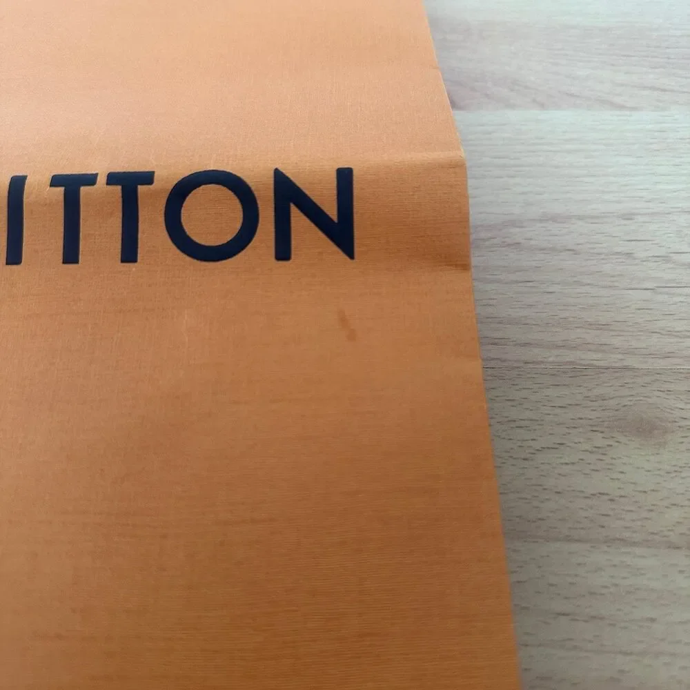 LV Louis Vuitton Paper Shopping Bag - med orange, 14